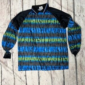 Soccer Goalie Sports Jersey with Collar Men's Large Futbol Sports Uniform